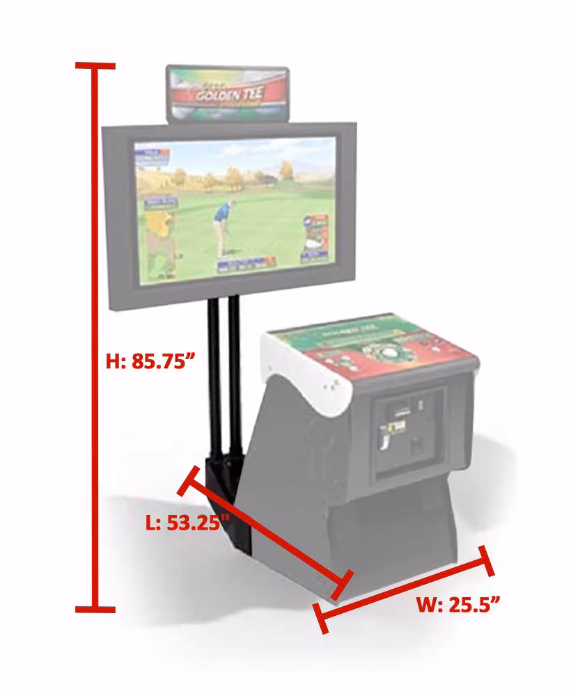 Incredible Technologies Golden Tee and Arcade Collection Showpiece Cabinet Monitor Stand