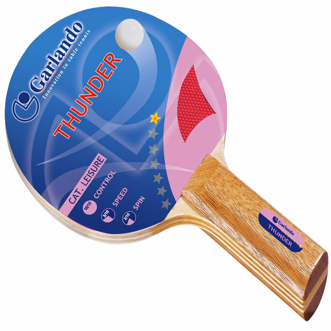 Garlando Thunder Ping Pong Table Tennis Paddle