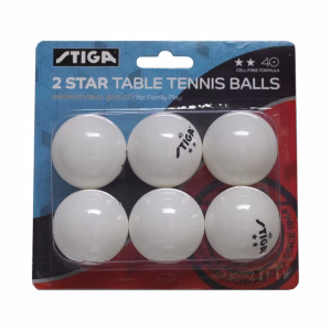 Stiga Two-Star Ping Pong Table Tennis Balls - White